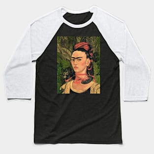 Self Portrait with Monkey by Frida Kahlo Baseball T-Shirt